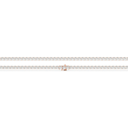 Mareike Tennisarmband mit Labordiamanten im Brillantschliff aus 585 Roségold, flach liegend, volle Länge 