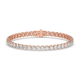 Mareike Tennisarmband mit Labordiamanten im Brillantschliff aus 585 Roségold, Vorderansicht 