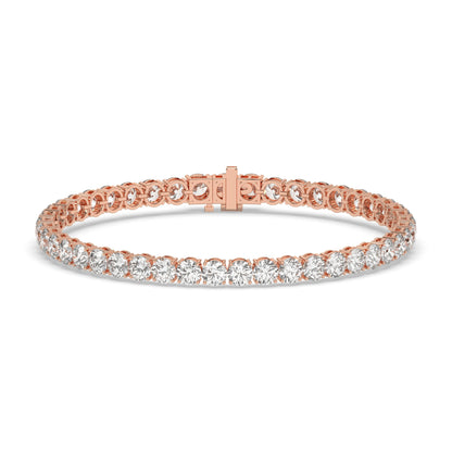 Mareike Tennisarmband mit Labordiamanten im Brillantschliff aus 585 Roségold, Vorderansicht 