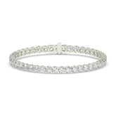 Mareike Tennisarmband mit Labordiamanten im Brillantschliff aus 585 Weißgold, Vorderansicht 