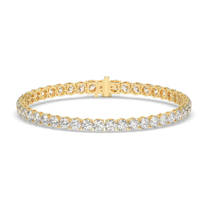 Mareike Tennisarmband mit Labordiamanten im Brillantschliff aus 585 Gelbgold, Vorderansicht 