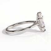 Mathilda Dutch Marquise Hidden Halo Ring 750 White Gold side view 