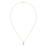 Perla Solitär-Halskette mit Labordiamanten im Tropfenschliff aus 585 Roségold, Ansicht der ganzen Kette 