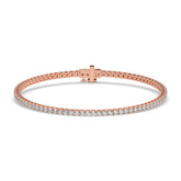 Pia Tennisarmband mit Labordiamanten im Brillantschliff aus 585 Roségold, Vorderansicht 