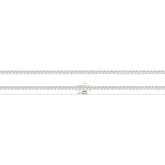 Pia Tennisarmband mit Labordiamanten im Brillantschliff aus 585 Weißgold, flach liegend, volle Länge 