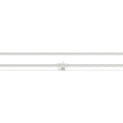 Pia Tennisarmband mit Labordiamanten im Brillantschliff aus 585 Weißgold, flach liegend, volle Länge 