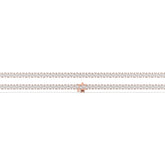 Sina upright pear lab-grown diamond tennis bracelet in 14K (585) rose gold, laid flat, full length 