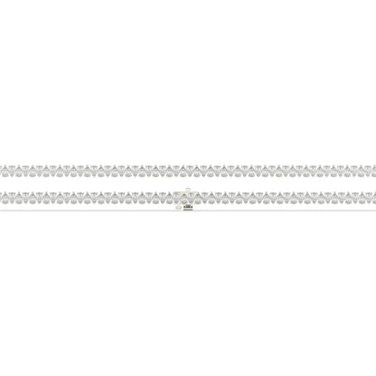 Sina upright pear lab-grown diamond tennis bracelet in 14K (585) white gold, laid flat, full length 