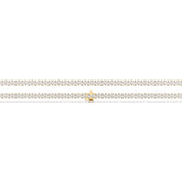 Sina upright pear lab-grown diamond tennis bracelet in 14K (585) yellow gold, laid flat, full length 