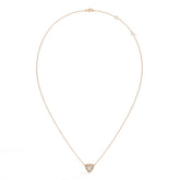 Thea Zargen-Halskette mit Labordiamanten im Trillionschliff aus 585 Roségold, Ansicht der ganzen Kette 