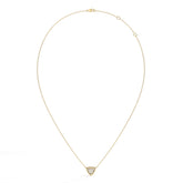 Thea Zargen-Halskette mit Labordiamanten im Trillionschliff aus 585 Gelbgold, Ansicht der ganzen Kette 