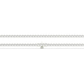 Wiebke round lab-grown diamond tennis bracelet in 14K (585) white gold, laid flat, full length 