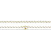 Wiebke round lab-grown diamond tennis bracelet in 14K (585) yellow gold, laid flat, full length 