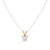 Yara Solitär-Halskette mit herzförmigem Labordiamanten aus 585 Roségold, Vorderansicht 